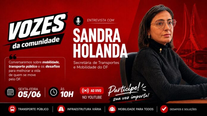 mobilidade-do-df-entra-em-pauta-no-vozes-da-comunidade;-secretaria-sandra-holanda-sera-entrevistada-ao-vivo