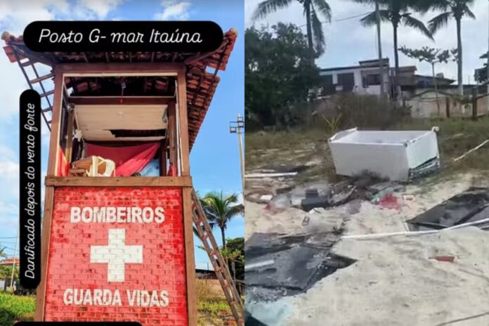 ventania-causa-estragos-e-derruba-geladeira-de-posto-de-guarda-vidas-no-rj